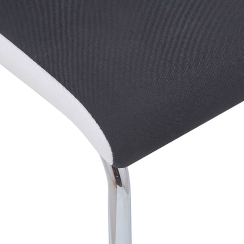 Swen Studio -  Cantilever Dining Chairs 6 pcs Black Fabric